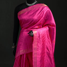 Handspun Handwoven Bhagalpuri Tussar Silk Saree 13