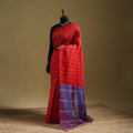 Red - Pure Handwoven Mangalagiri Silk Cotton Pattu Saree 24