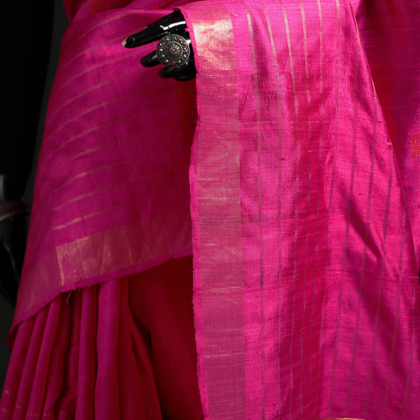 Handspun Handwoven Bhagalpuri Tussar Silk Saree 13