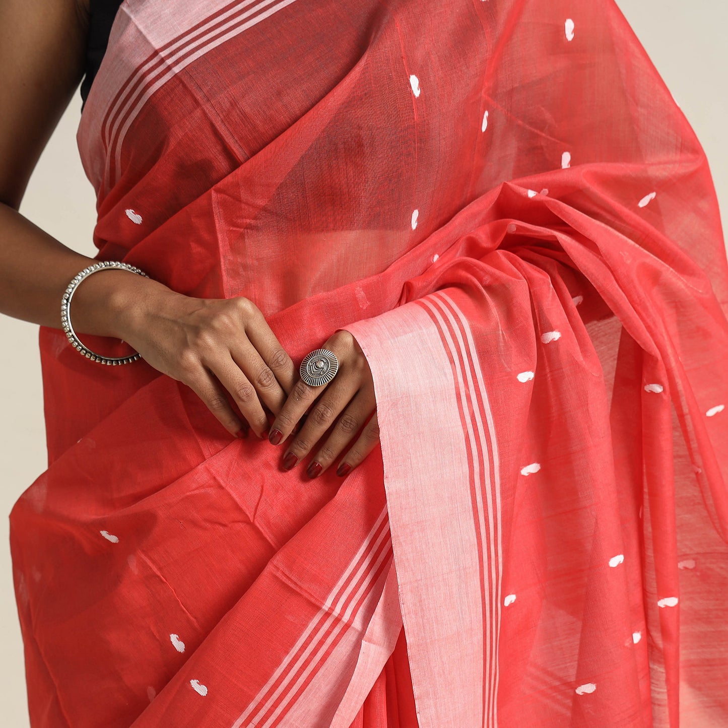 Traditional Handloom Chanderi Silk Cotton Saree 04