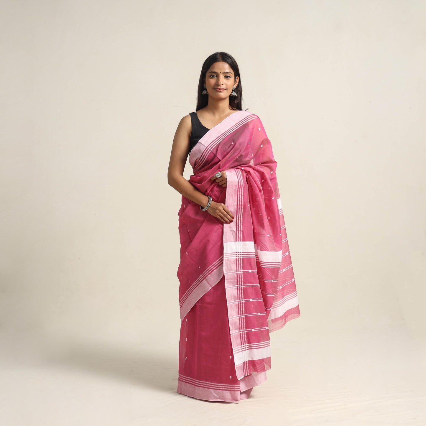 Traditional Handloom Chanderi Silk Cotton Saree 05