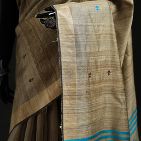Handspun Handwoven Bhagalpuri Desi Tussar Silk Saree 11