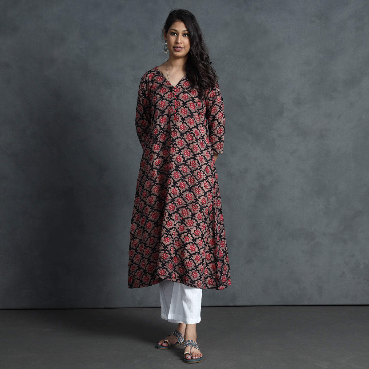 batik printed kurta