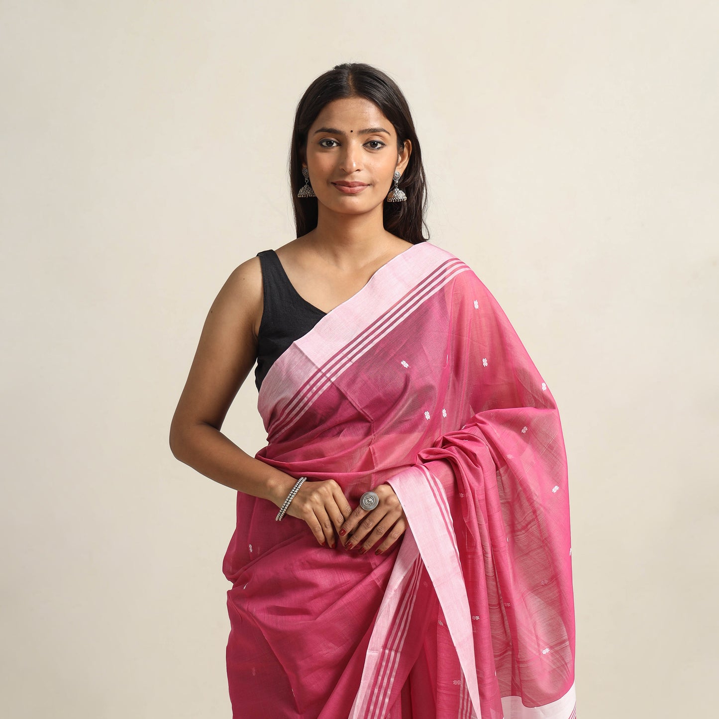 Traditional Handloom Chanderi Silk Cotton Saree 05