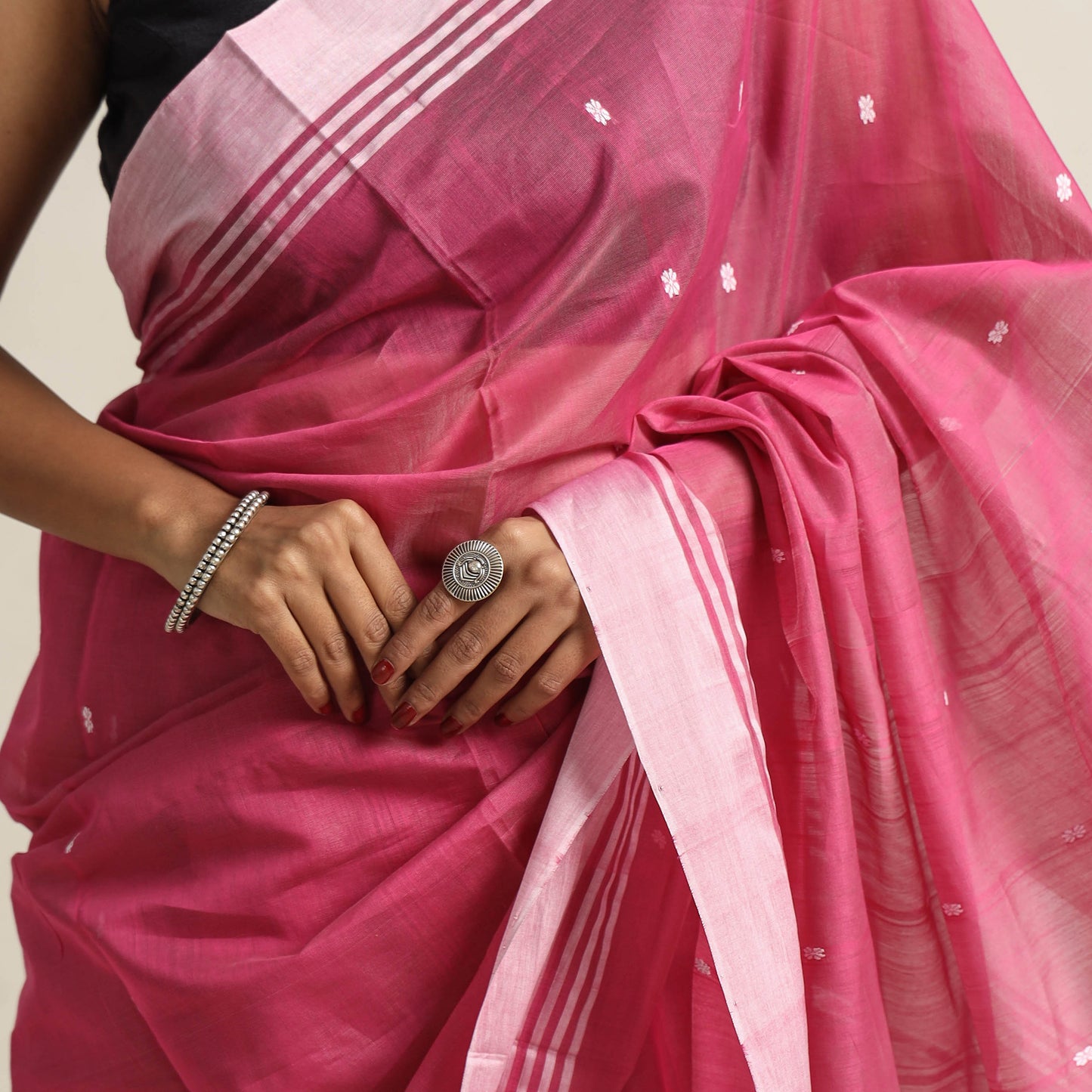 Traditional Handloom Chanderi Silk Cotton Saree 05