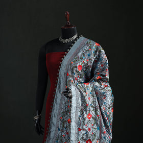 Phulkari Hand Embroidered Chanderi Silk Dupatta 48
