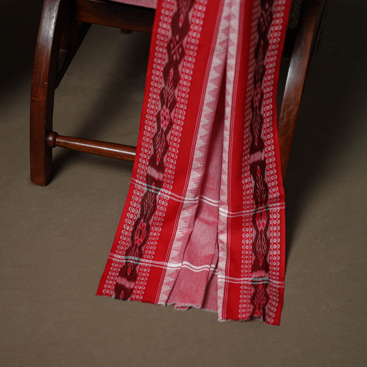 Sanganeri Block Print Cotton Unstitched Dress Material: Kurta, Bottom & Dupatta with Jewellery 31