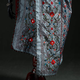 Phulkari Hand Embroidered Chanderi Silk Dupatta 48