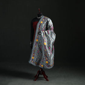 Phulkari Hand Embroidered Chanderi Silk Dupatta 49