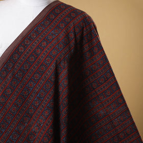 Brown - Natural Dyed Cotton Ajrakh Print Fabric 74