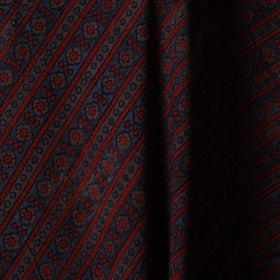 Brown - Natural Dyed Cotton Ajrakh Print Fabric 74