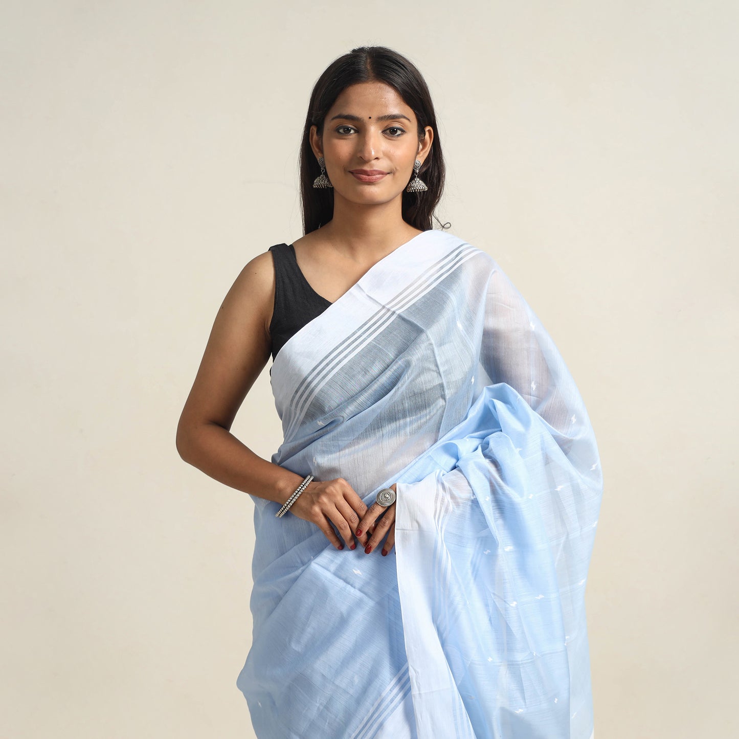 Traditional Handloom Chanderi Silk Cotton Saree 06