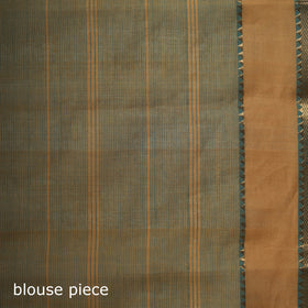 Green - Pure Handwoven Zari Checks Mangalagiri Cotton Saree 26