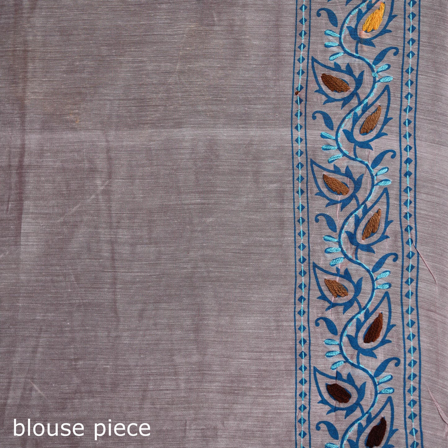 Hand Embroidered Chapa Work Silk Cotton Saree 01