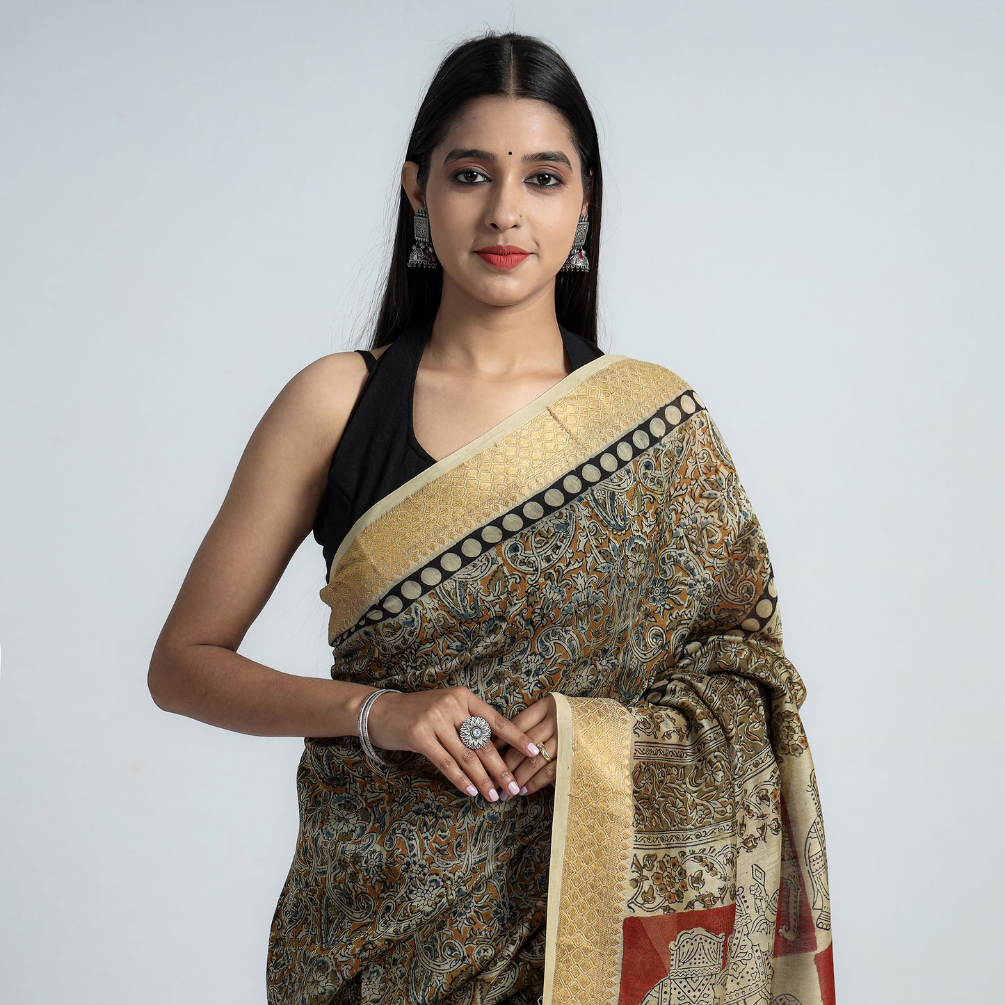 kalamkari printed saree