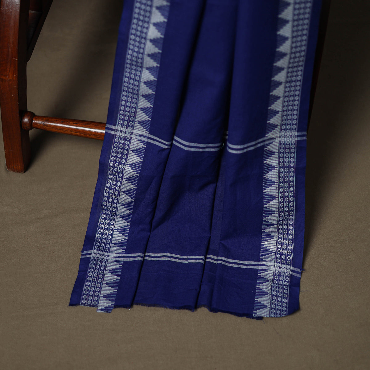 Sanganeri Block Print Cotton Unstitched Dress Material: Kurta, Bottom & Dupatta with Jewellery 32