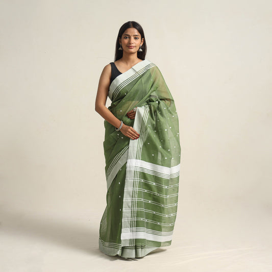 Traditional Handloom Chanderi Silk Cotton Saree 07