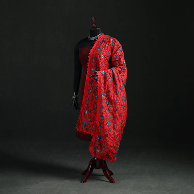 Phulkari Hand Embroidered Chanderi Silk Dupatta 51