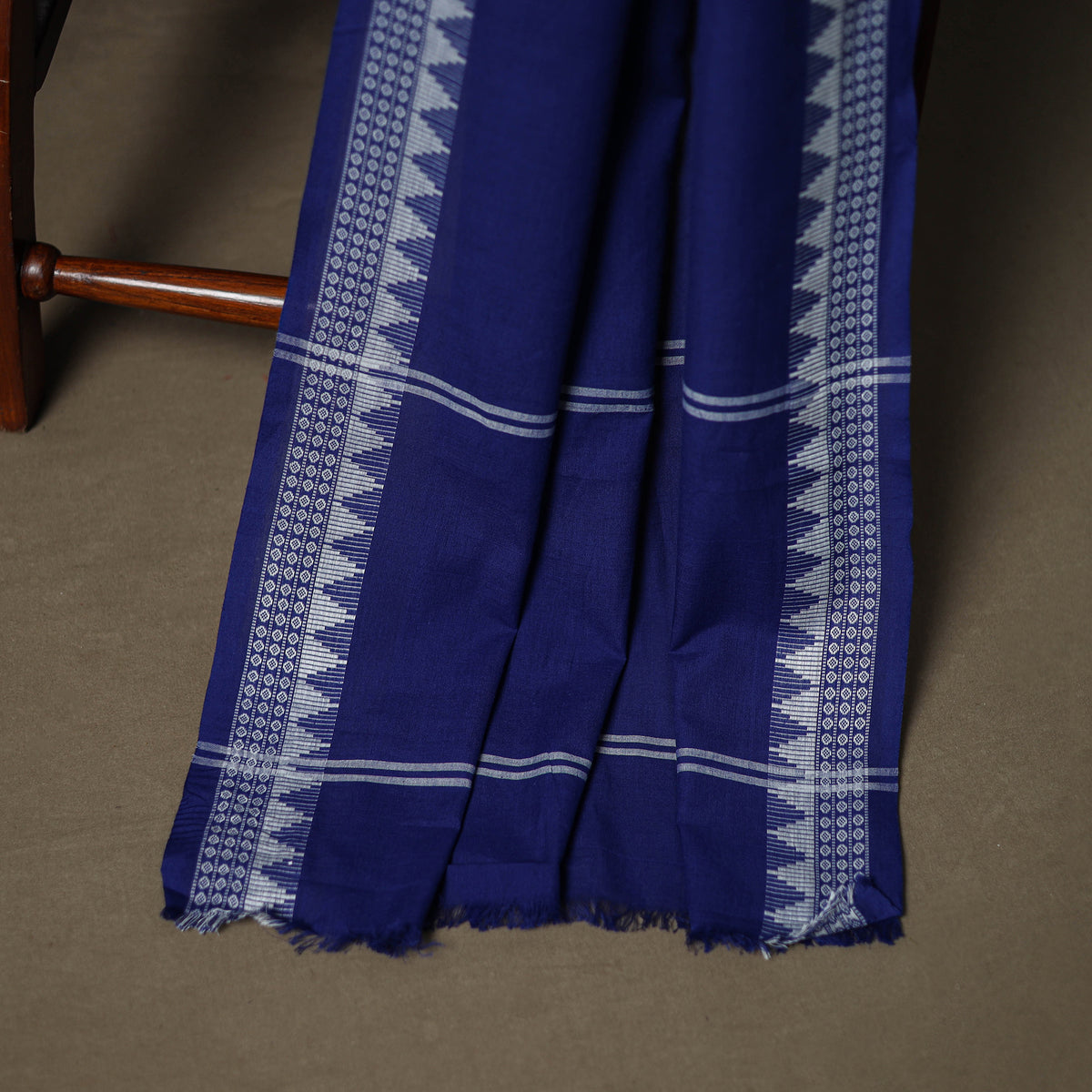 Sanganeri Block Print Cotton Unstitched Dress Material: Kurta, Bottom & Dupatta with Jewellery 33