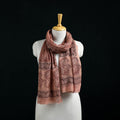 Pure Merino Wool Stole in Pedana Kalamkari Block Prints 03