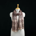 Pure Merino Wool Stole in Pedana Kalamkari Block Prints 04