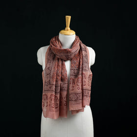 Pure Merino Wool Stole in Pedana Kalamkari Block Prints 05