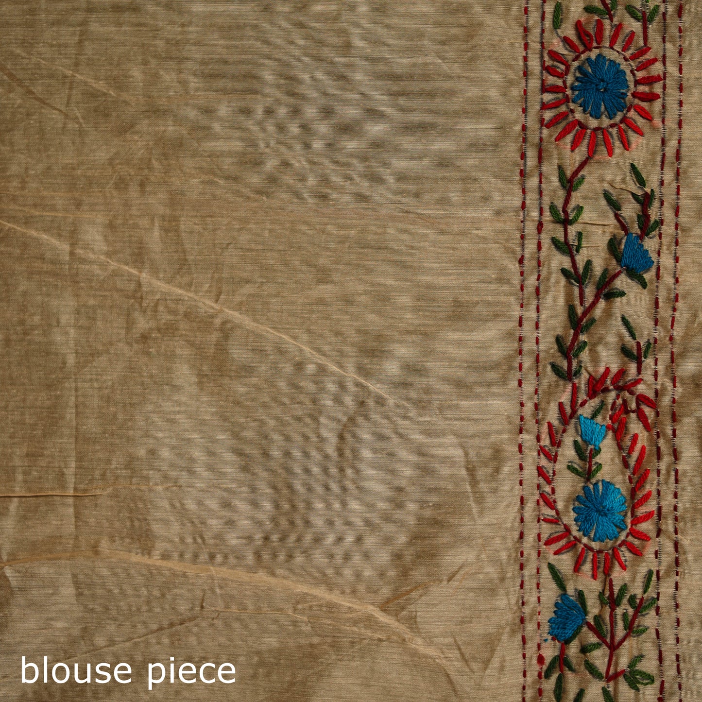 Hand Embroidered Chapa Work Silk Cotton Saree 02