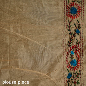 Hand Embroidered Chapa Work Silk Cotton Saree 02