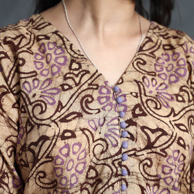 Buy Hand Batik Printed Cotton Kurta for Women