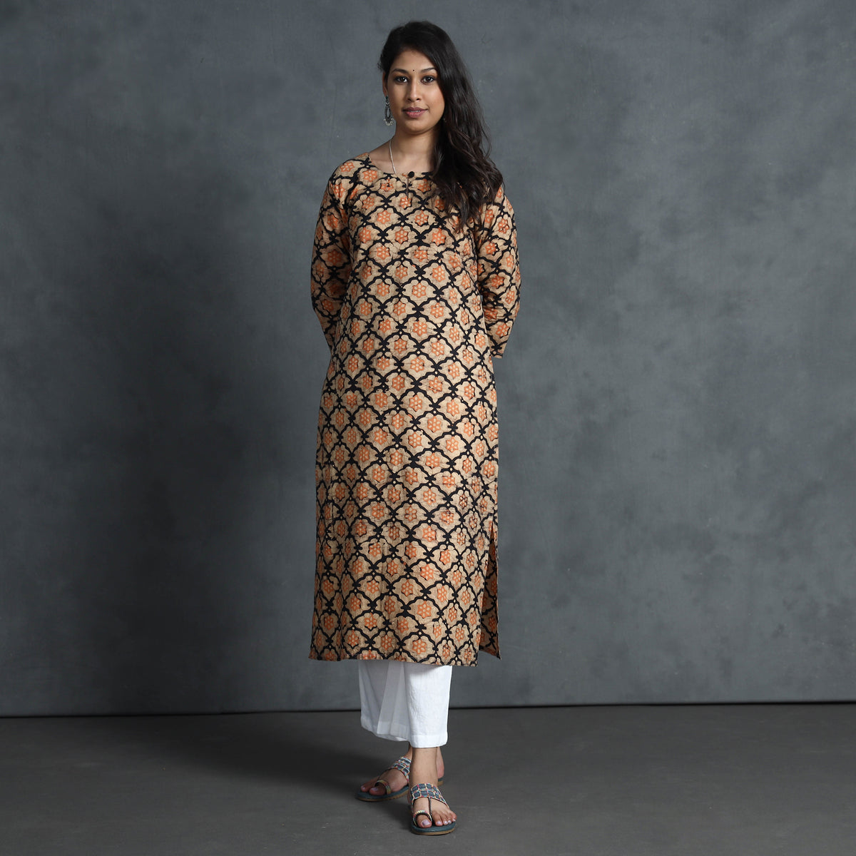 batik printed kurta