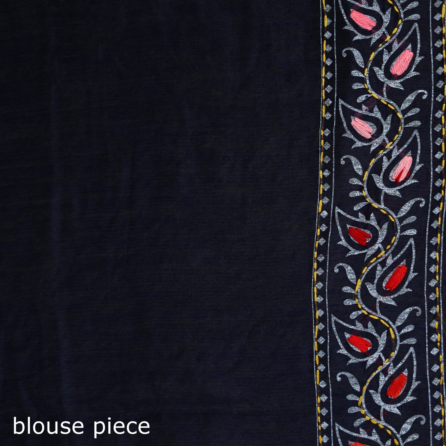 Hand Embroidered Chapa Work Silk Cotton Saree 03