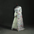 Hand Embroidered Chapa Work Silk Cotton Saree 04