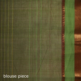Maroon - Pure Handwoven Zari Checks Mangalagiri Cotton Saree 30