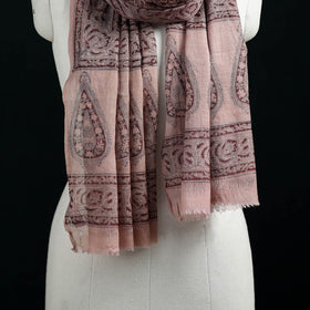 Pure Merino Wool Stole in Pedana Kalamkari Block Prints 13