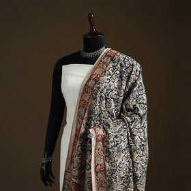Kalamkari Hand Block Print Natural Dyed Cotton Dupatta 02