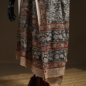 Kalamkari Hand Block Print Natural Dyed Cotton Dupatta 02