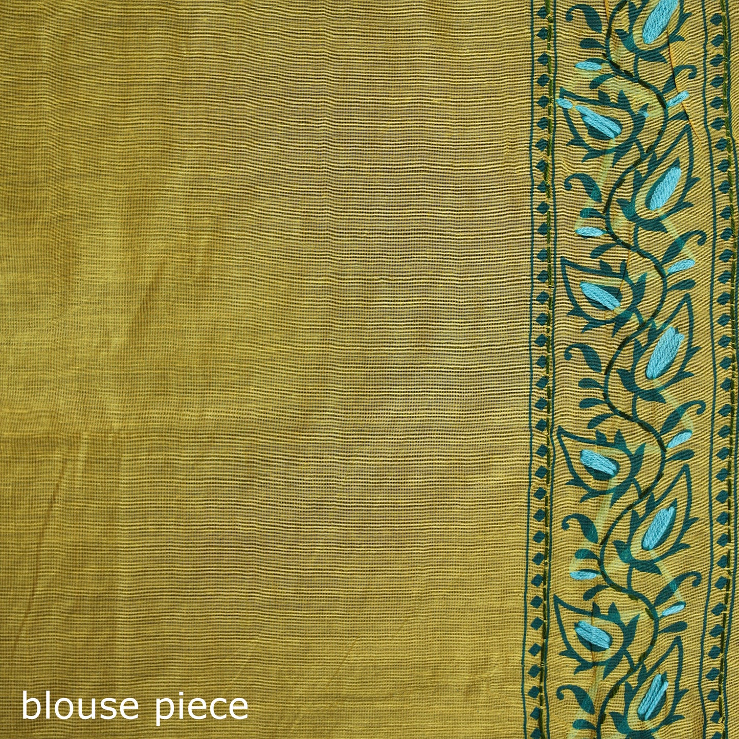 Hand Embroidered Chapa Work Silk Cotton Saree 05