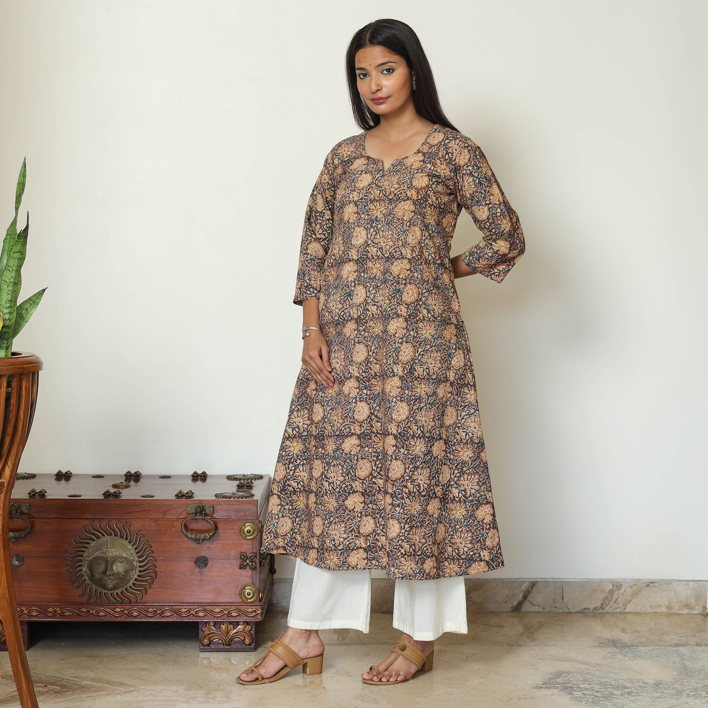 Kalamkari Hand Block Printed kurta