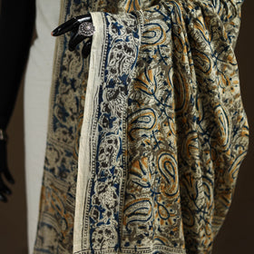 Kalamkari Hand Block Print Natural Dyed Cotton Dupatta 03