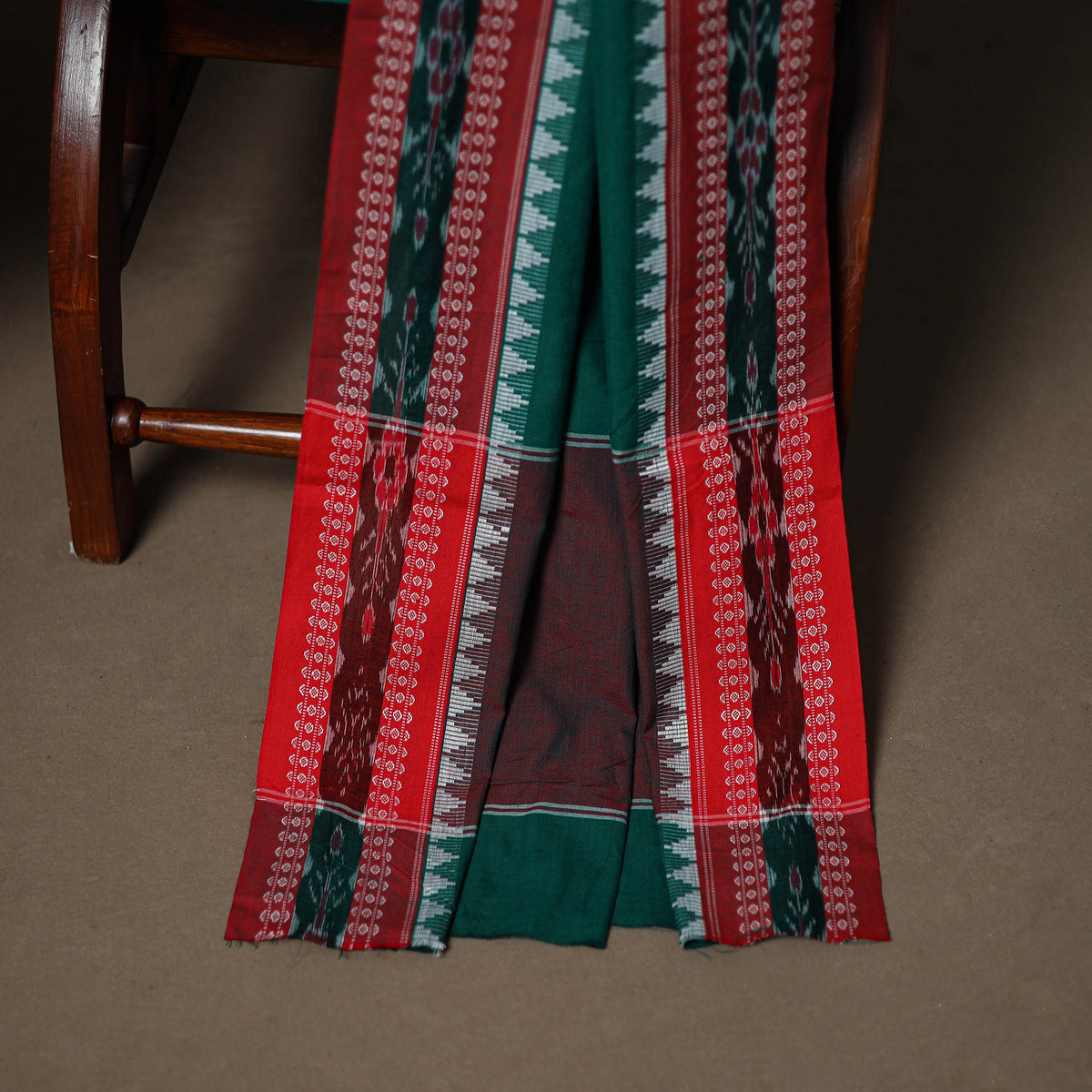 Sanganeri Block Print Cotton Unstitched Dress Material: Kurta, Bottom & Dupatta with Jewellery 36