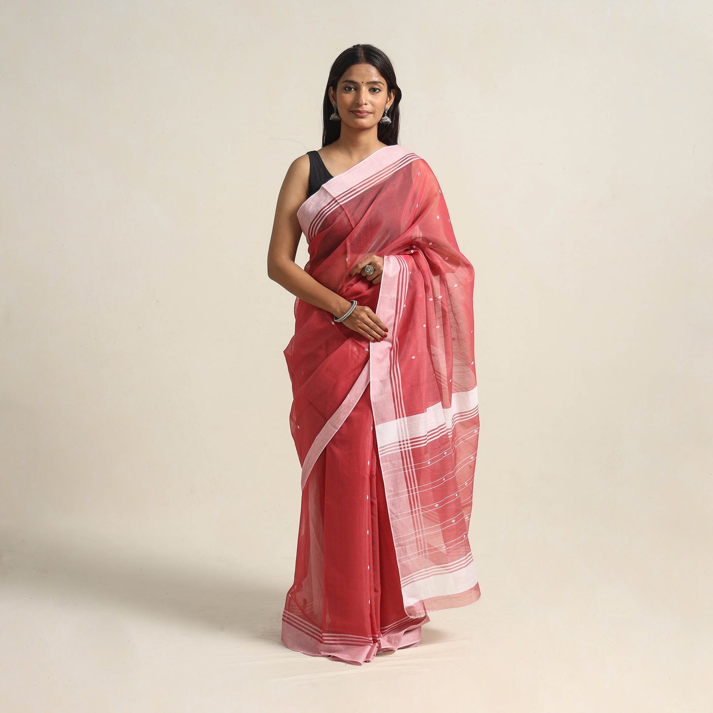 Traditional Handloom Chanderi Silk Cotton Saree 12