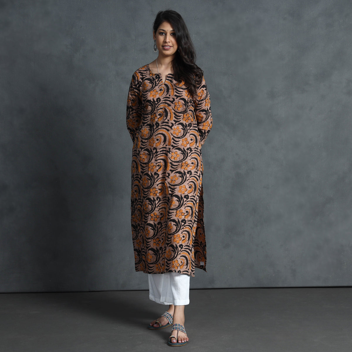 batik printed kurta