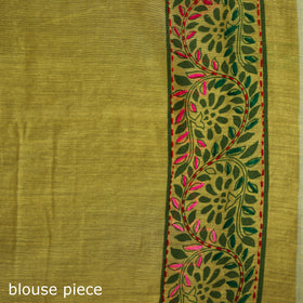 Hand Embroidered Chapa Work Silk Cotton Saree 06