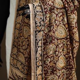 Kalamkari Hand Block Print Natural Dyed Cotton Dupatta 04