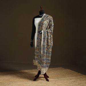 Multicolor - Kalamkari Hand Block Print Natural Dyed Cotton Dupatta 05