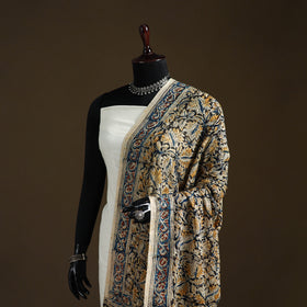 Kalamkari Hand Block Print Natural Dyed Cotton Dupatta 05