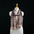 Pure Merino Wool Stole in Pedana Kalamkari Block Prints 28