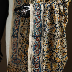 Kalamkari Hand Block Print Natural Dyed Cotton Dupatta 05