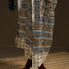Kalamkari Hand Block Print Natural Dyed Cotton Dupatta 05