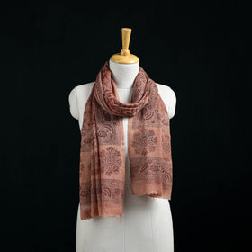 Pure Merino Wool Stole in Pedana Kalamkari Block Prints 31
